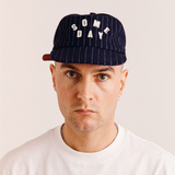 Spellout Ballcap| Pinstripe Navy