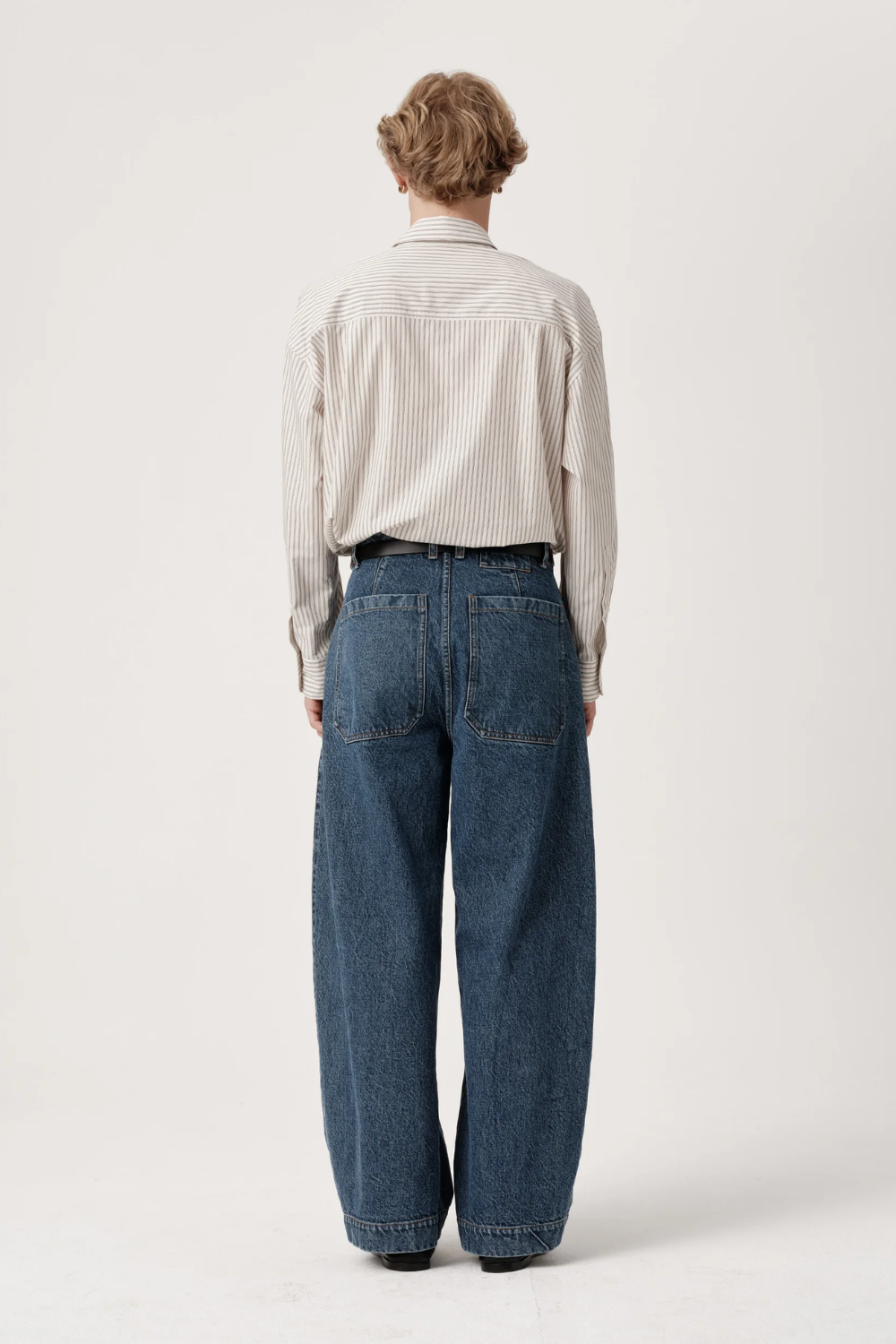 ASHA JASPER - Volume Italian Denim Trouser / Stonewashed Indigo | ASHA JASPER | Mad About The Boy