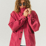 French Chore Coat- Framboise Red