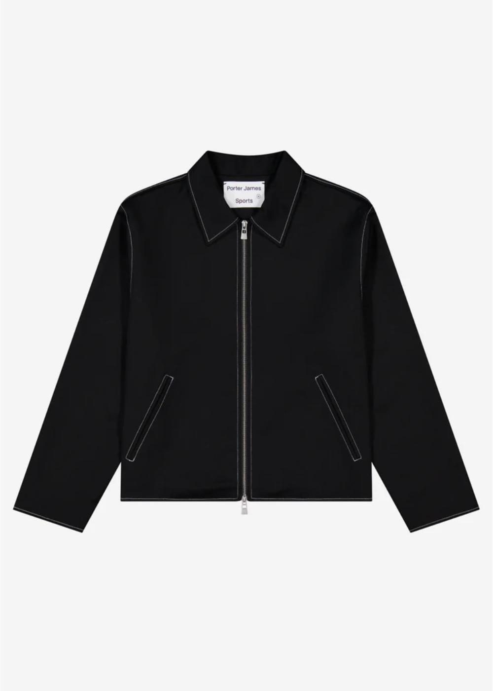 Workers Jacket Black Wool + Contrast Stitch | PORTER JAMES SPORTS | Mad About The Boy
