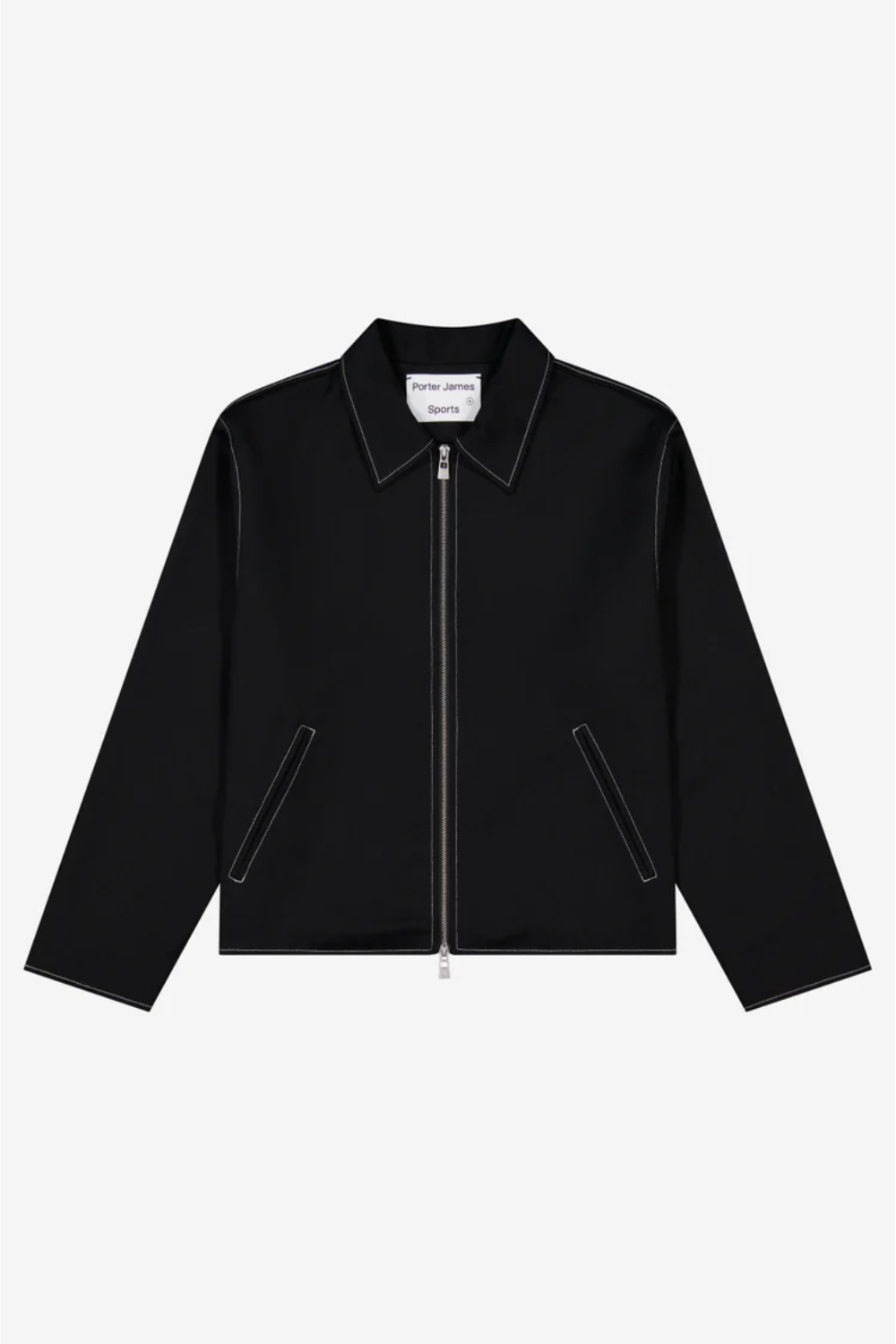 Workers Jacket Black Wool + Contrast Stitch | PORTER JAMES SPORTS | Mad About The Boy