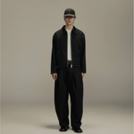 Workers Jacket Black Wool + Contrast Stitch | PORTER JAMES SPORTS | Mad About The Boy