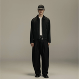 Workers Jacket Black Wool + Contrast Stitch | PORTER JAMES SPORTS | Mad About The Boy