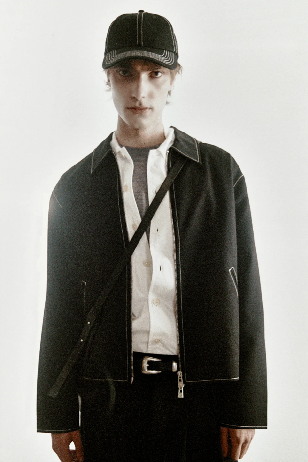 Workers Jacket Black Wool + Contrast Stitch | PORTER JAMES SPORTS | Mad About The Boy