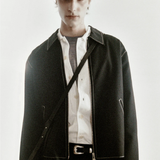 Workers Jacket Black Wool + Contrast Stitch | PORTER JAMES SPORTS | Mad About The Boy