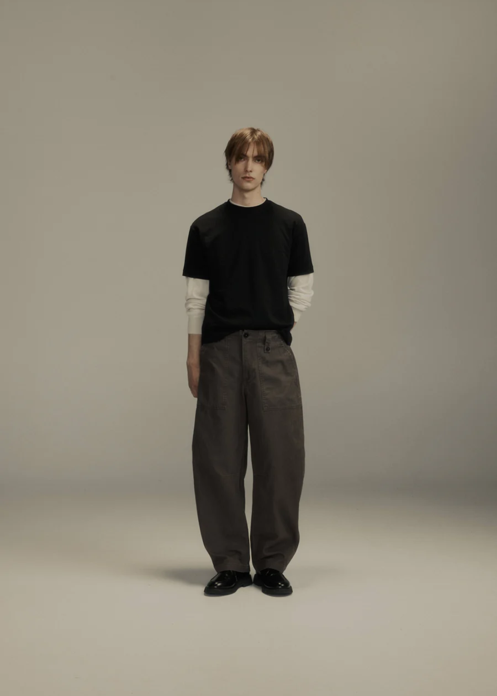 Dart-Knee Fatigue Pants Charcoal Herringbone | PORTER JAMES SPORTS | Mad About The Boy