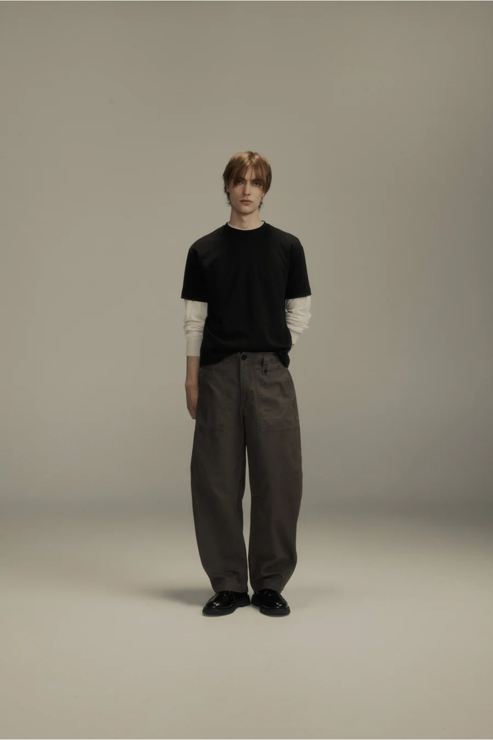 Dart-Knee Fatigue Pants Charcoal Herringbone | PORTER JAMES SPORTS | Mad About The Boy