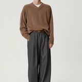 ASHA JASPER. - V-Neck Merino Knit / Mushroom | ASHA JASPER | Mad About The Boy