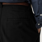 ASHA JASPER - Boardroom Trouser / Black Cotton Wool Twill | ASHA JASPER | Mad About The Boy