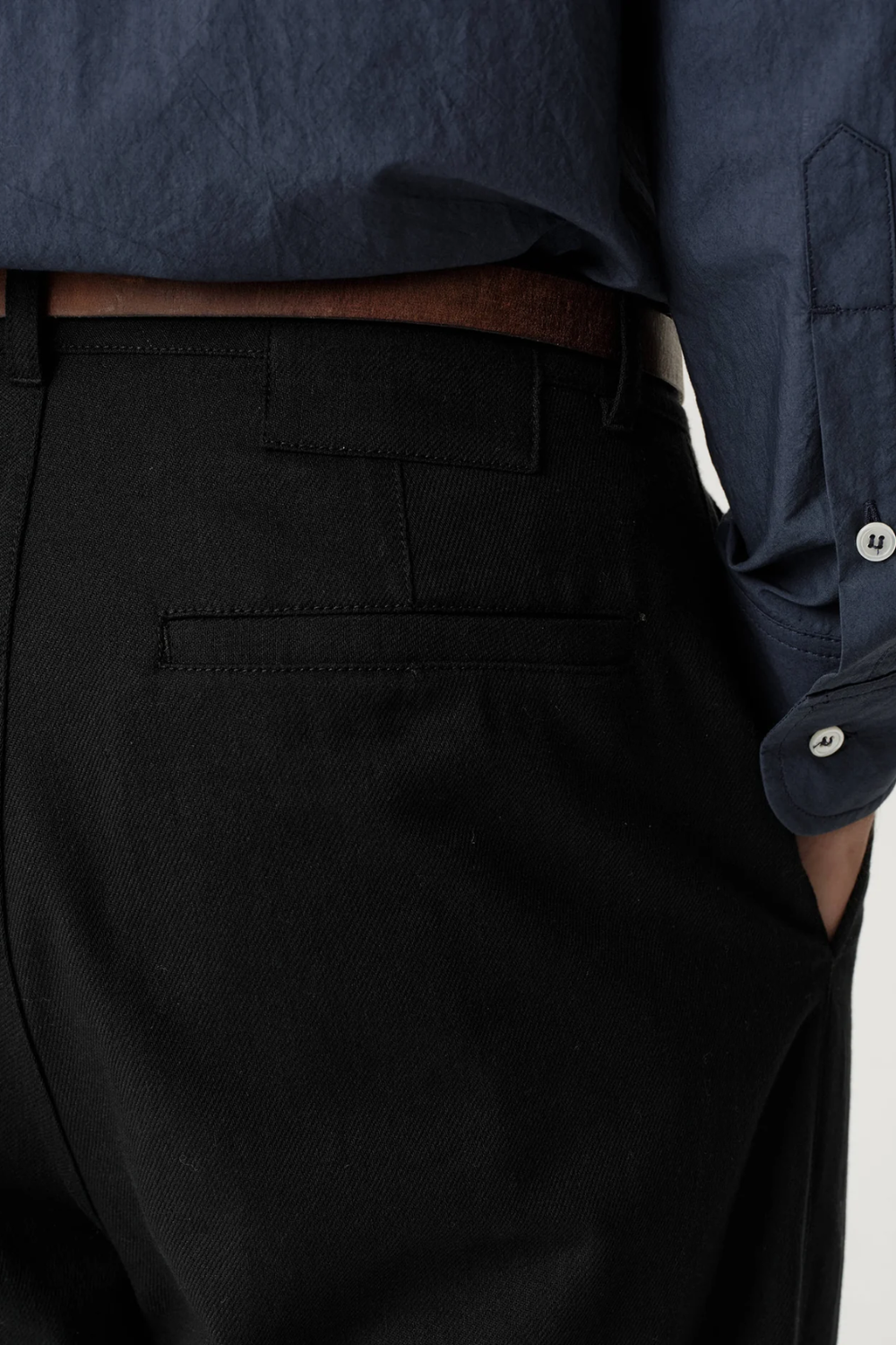 ASHA JASPER - Boardroom Trouser / Black Cotton Wool Twill | ASHA JASPER | Mad About The Boy