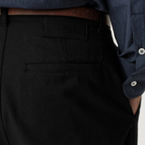 ASHA JASPER - Boardroom Trouser / Black Cotton Wool Twill | ASHA JASPER | Mad About The Boy