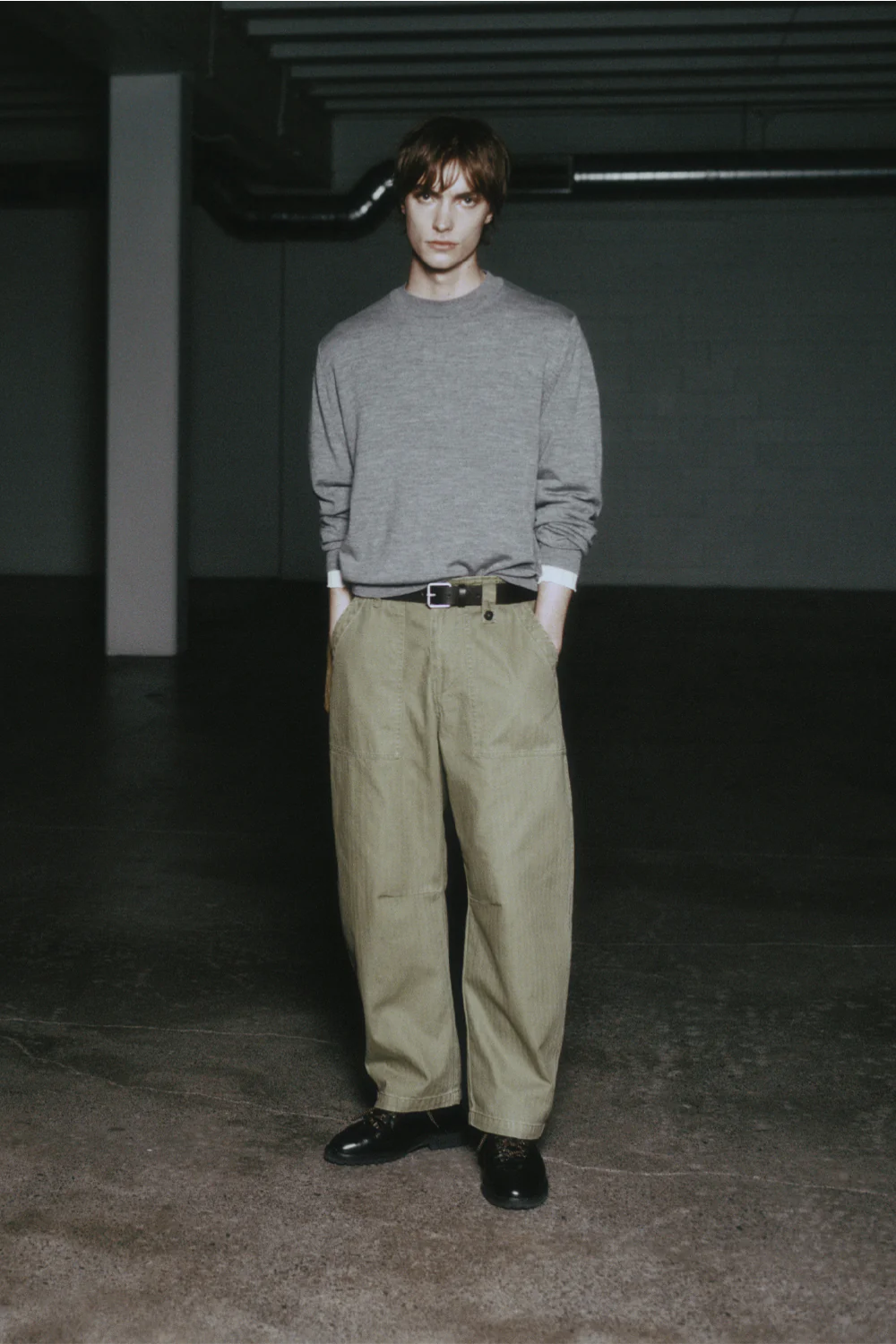 Dart-Knee Fatigue Pants Olive Herringbone | PORTER JAMES SPORTS | Mad About The Boy