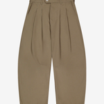 Dart-Knee Pleated Trousers Taupe Herringbone | PORTER JAMES SPORTS | Mad About The Boy