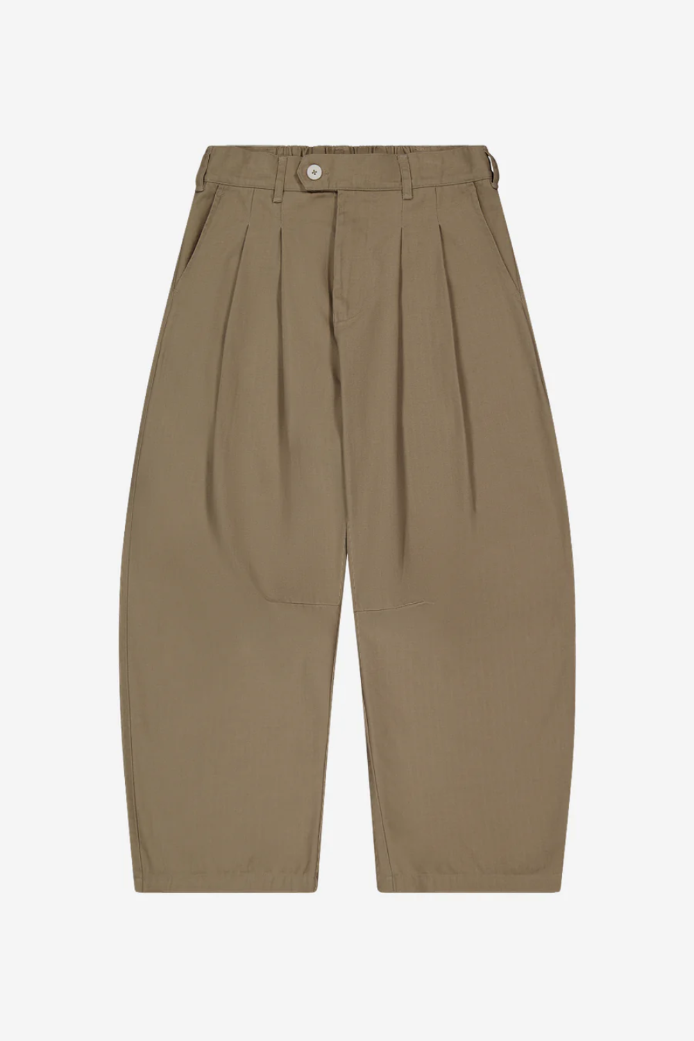 Dart-Knee Pleated Trousers Taupe Herringbone | PORTER JAMES SPORTS | Mad About The Boy