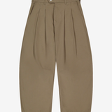 Dart-Knee Pleated Trousers Taupe Herringbone | PORTER JAMES SPORTS | Mad About The Boy