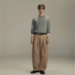 Dart-Knee Pleated Trousers Taupe Herringbone | PORTER JAMES SPORTS | Mad About The Boy