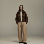 Dart-Knee Pleated Trousers Taupe Herringbone | PORTER JAMES SPORTS | Mad About The Boy