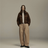 Dart-Knee Pleated Trousers Taupe Herringbone | PORTER JAMES SPORTS | Mad About The Boy