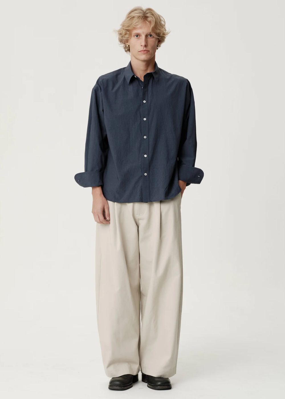 ASHA JASPER - Volume Trouser / Vintage Stone Twill | ASHA JASPER | Mad About The Boy