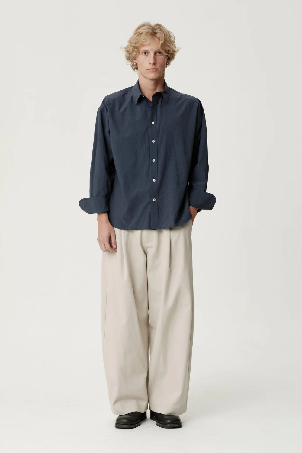 ASHA JASPER - Volume Trouser / Vintage Stone Twill | ASHA JASPER | Mad About The Boy