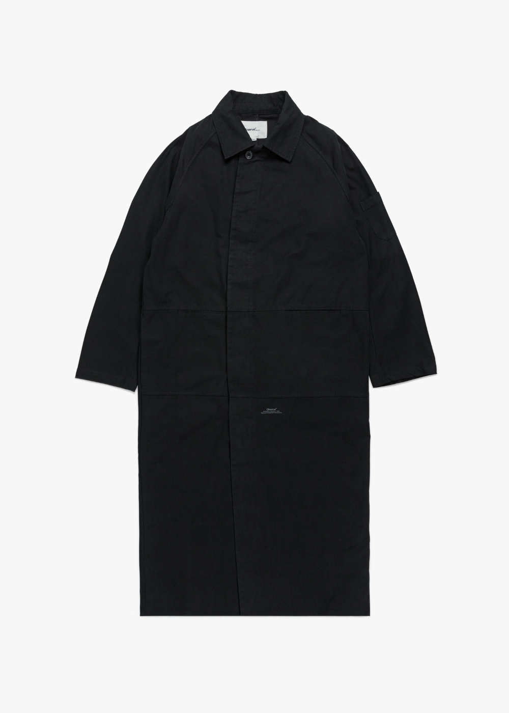 Reverse Twill Panel Trench - Black | Observe Gallery | Mad About The Boy