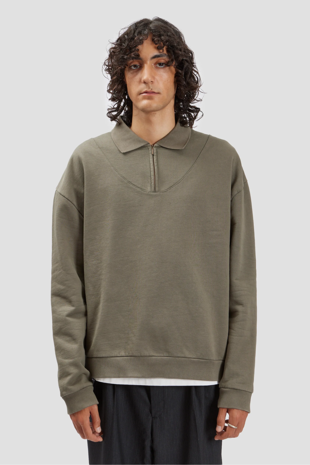 Fairly Normal - Polo Sweatshirt Taupe | Fairly Normal | Mad About The Boy