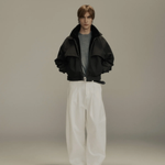 Porter James Sports Dart-Knee Pleated Trousers White Twill | PORTER JAMES SPORTS | Mad About The Boy