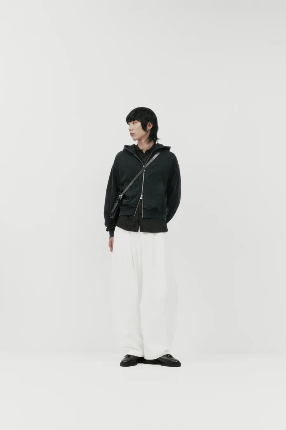 Porter James Sports Dart-Knee Pleated Trousers White Twill | PORTER JAMES SPORTS | Mad About The Boy