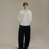 Dart Knee Pleated Trousers / Black Suiting | PORTER JAMES SPORTS | Mad About The Boy
