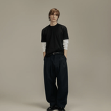 Dart Knee Pleated Trousers / Navy Suiting | PORTER JAMES SPORTS | Mad About The Boy