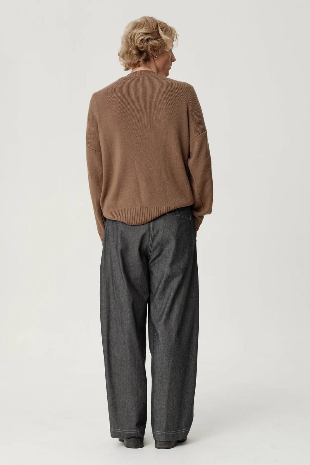 ASHA JASPER. - V-Neck Merino Knit / Mushroom | ASHA JASPER | Mad About The Boy