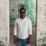 Colour Plane - Waffle Knit Henley / White | Colour Plane | Mad About The Boy