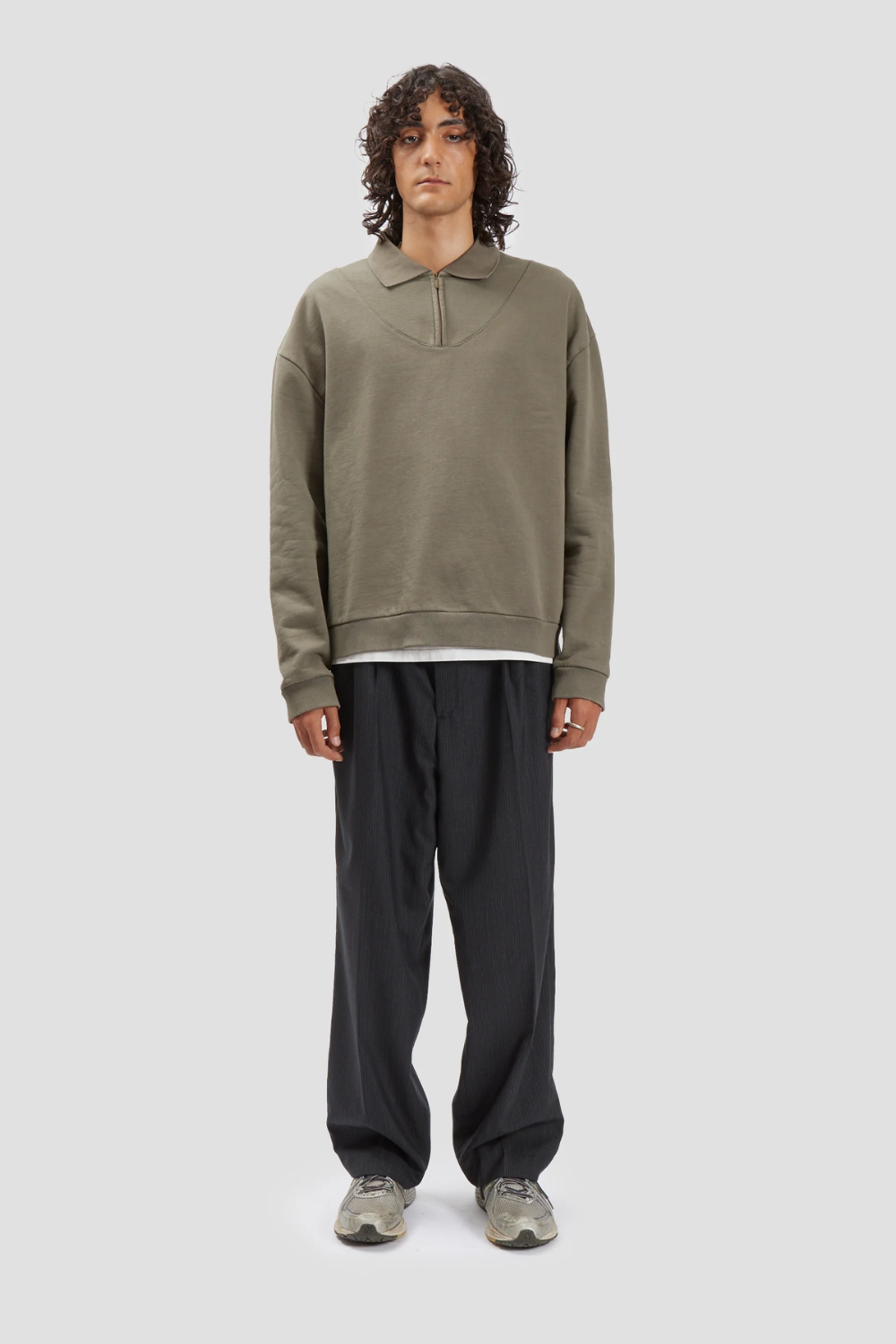 Fairly Normal - Polo Sweatshirt Taupe | Fairly Normal | Mad About The Boy