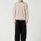 Pre-Order / ASHA JASPER - Half-Cardigan Fine Knit - Stone | ASHA JASPER | Mad About The Boy