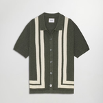 NN.07 Ares - Textured Stitch Shirt Croc Green | NN07 | Mad About The Boy