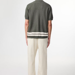 NN.07 Ares - Textured Stitch Shirt Croc Green | NN07 | Mad About The Boy