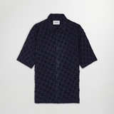 NN.07 Freddy Fil-coupé jacquard Shirt Navy | NN07 | Mad About The Boy