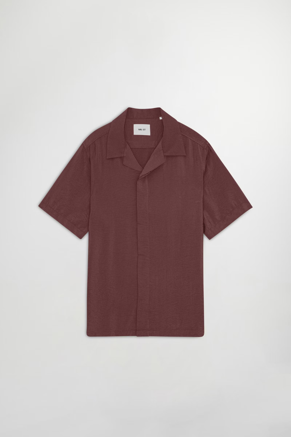 Julio Open Collar Linen Shirt Coffee | NN07 | Mad About The Boy