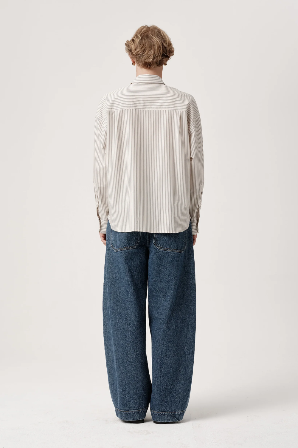 ASHA JASPER - Executive Shirt / Beige Lawn Stripe | ASHA JASPER | Mad About The Boy