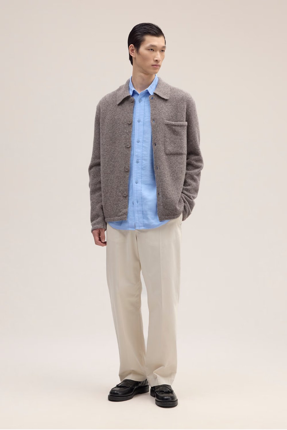 NN.07 Jonas Boucle yarn Sweater Mable Husk | NN07 | Mad About The Boy