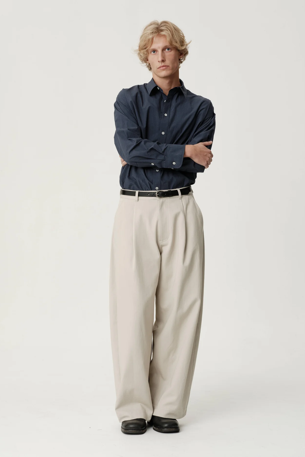 ASHA JASPER - Volume Trouser / Vintage Stone Twill | ASHA JASPER | Mad About The Boy