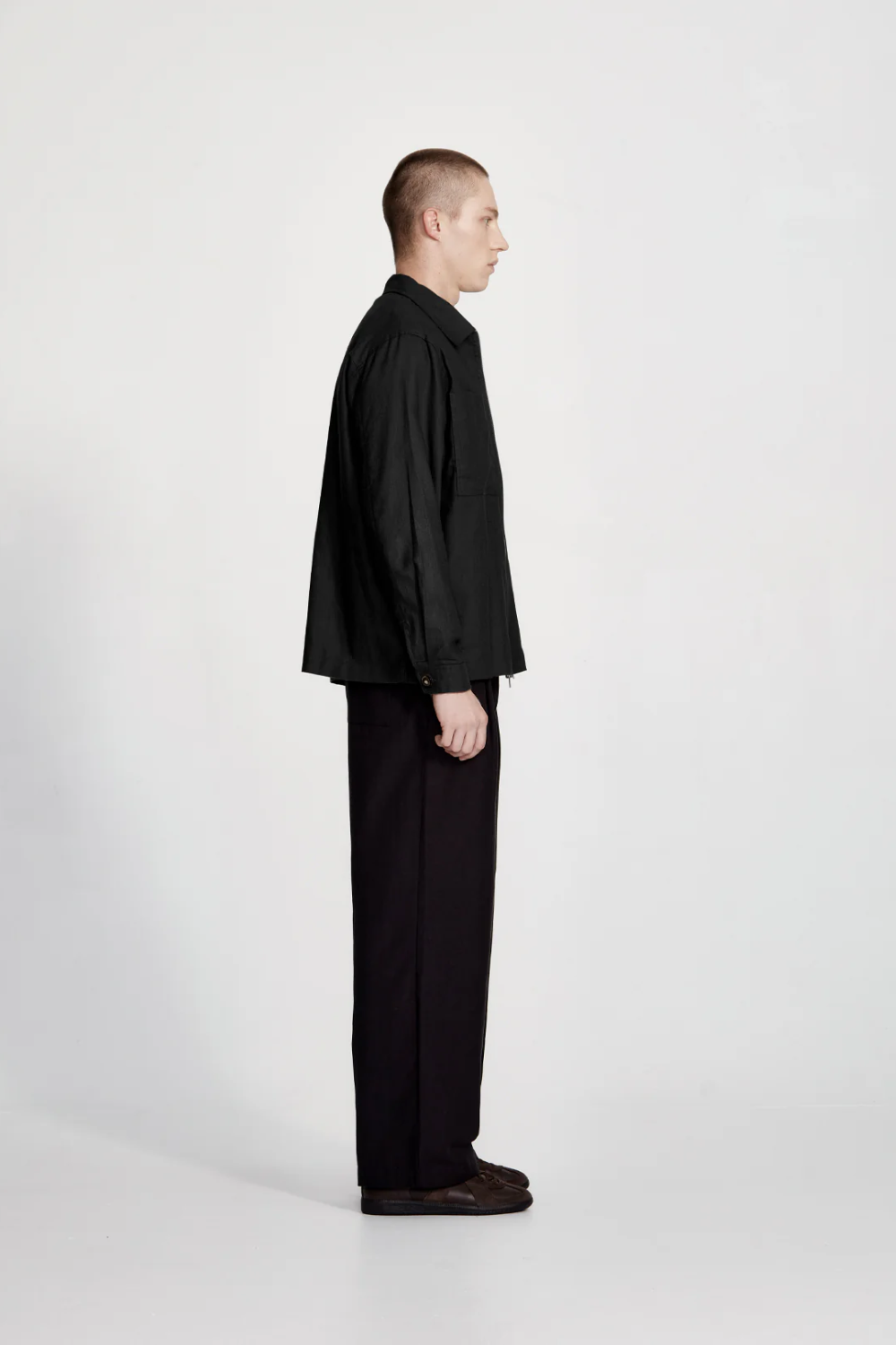 LINEN BLEND OVERSHIRT BLACK | COMMONERS | Mad About The Boy