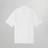 Julio Short Sleeve Open Collar Linen Shirt White | NN07 | Mad About The Boy