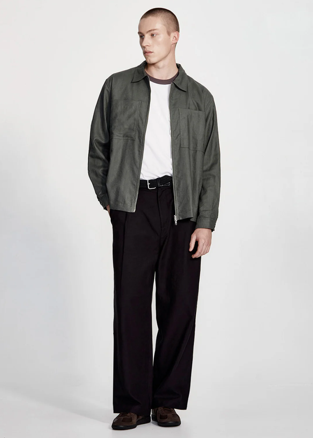 Commoners - LINEN BLEND OVERSHIRT FOG | COMMONERS | Mad About The Boy