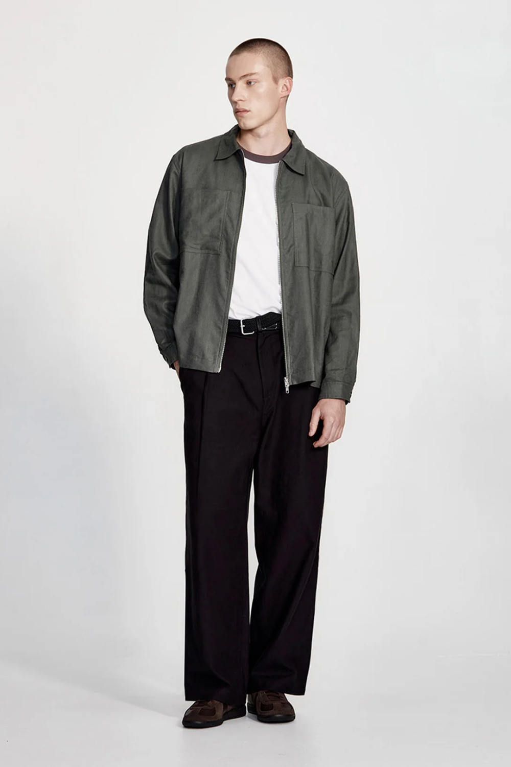 Commoners - LINEN BLEND OVERSHIRT FOG | COMMONERS | Mad About The Boy