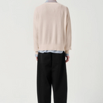 Pre-Order / ASHA JASPER - Half-Cardigan Fine Knit - Stone | ASHA JASPER | Mad About The Boy