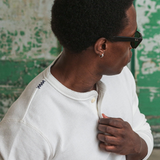 Colour Plane - Waffle Knit Henley / White | Colour Plane | Mad About The Boy