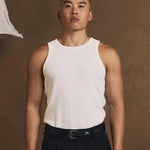Brother Wolf - Perforated Tank - Off White | Brotherwolf | Mad About The Boy