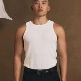 Brother Wolf - Perforated Tank - Off White | Brotherwolf | Mad About The Boy
