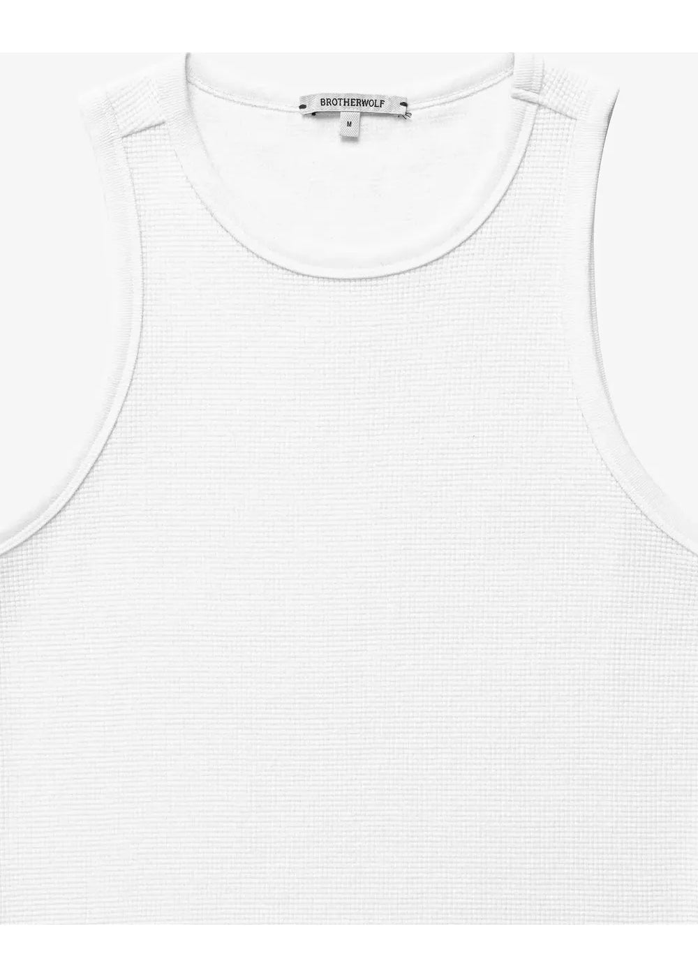 Brother Wolf - Perforated Tank - Off White | Brotherwolf | Mad About The Boy